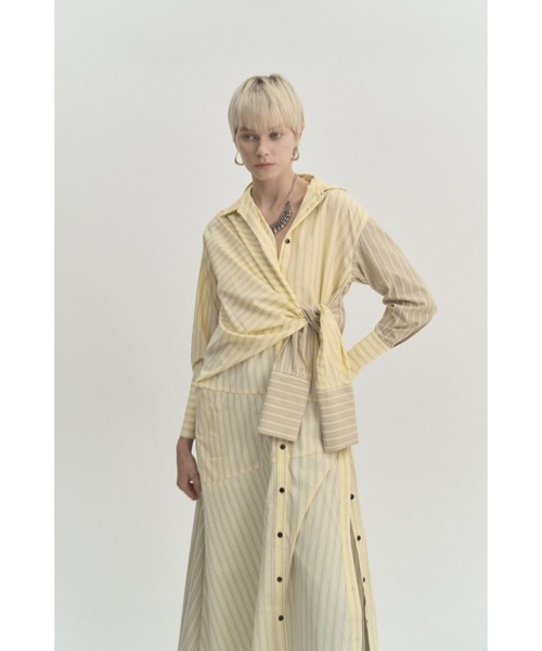 Muel Chic（ミュエルシック）の「Slave shirt OP  スレーブシャツワンピース（ワンピース・レディース・ブラック/ベージュ系その他/イエロー系その他/アイボリー系・FREE）」の16枚目の写真