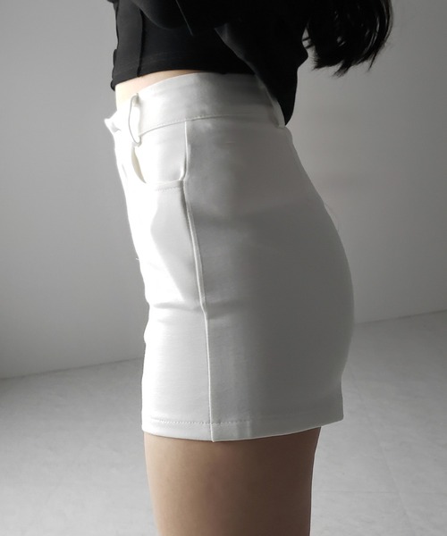 me+em select(ミームセレクト)の「【 2color /4size 】ハイウエストタイトスパンショートパンツ / high waist tight span short pants(その他パンツ・レディース・ブラック/ホワイト・SMALL/MEDIUM/LARGE/X-LARGE)」の8枚目の写真