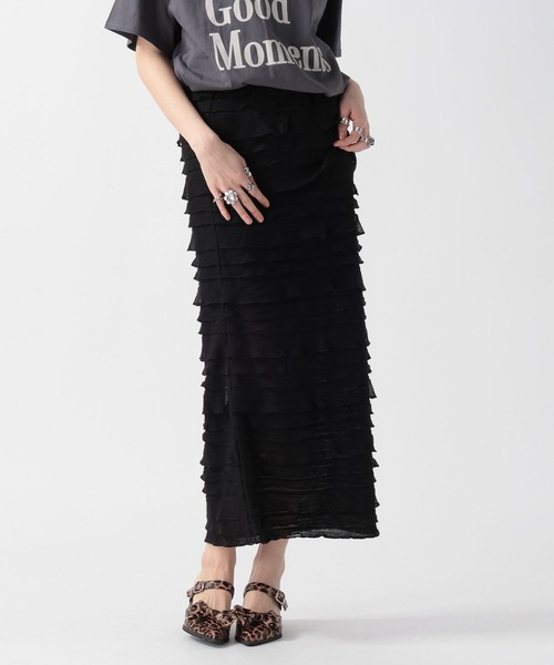 FOREVER 21（フォーエバー トゥエンティーワン）の「【2025SS】フリルＩラインスカート（スカート・レディース・アイボリー/ブラック/グレー・FREE）」の16枚目の写真