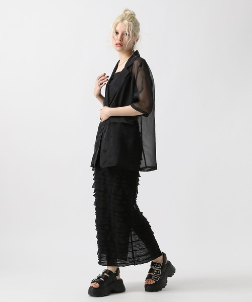 FOREVER 21（フォーエバー トゥエンティーワン）の「【2025SS】フリルＩラインスカート（スカート・レディース・アイボリー/ブラック/グレー・FREE）」の21枚目の写真