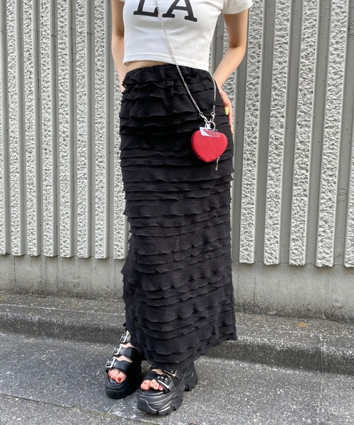 FOREVER 21（フォーエバー トゥエンティーワン）の「【2025SS】フリルＩラインスカート（スカート・レディース・アイボリー/ブラック/グレー・FREE）」の19枚目の写真