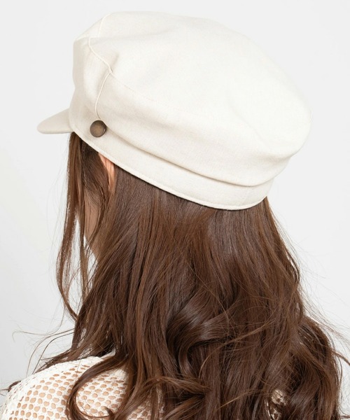 Basiquenti(ベーシックエンティ)の「【Soelilas】Linen Marine Cas(リネンマリンキャス)LCQ-N47694(キャスケット・メンズ・ナチュラル/ブラック・FREE)」の4枚目の写真