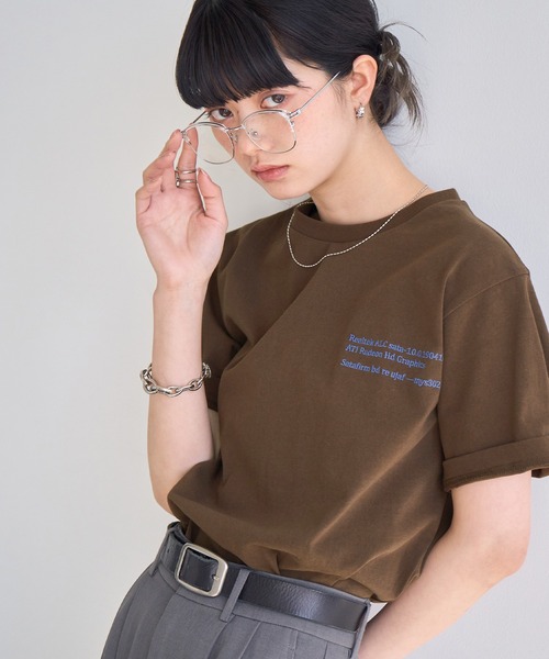 GOLDEN  ロコ刺繍クルネックTシャツ 【関税込】 ◇KANGOL ブランド別注刺繍ロゴTシャツ◇Tシャツ クルーネック