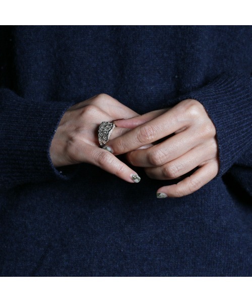 JAM  MADE スケルトン フラワーオブライフ リング ユニセックス 4NK スケルトン フラワーオブライフ リング シルバー925 メンズ