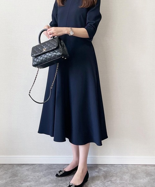 ST.ROONEY（セントルーニー）の「クレリックフレアワンピース【低身長・小柄女性向け】（ワンピース・レディース・ブラック/ネイビー/ベージュ・XS/S）」の17枚目の写真