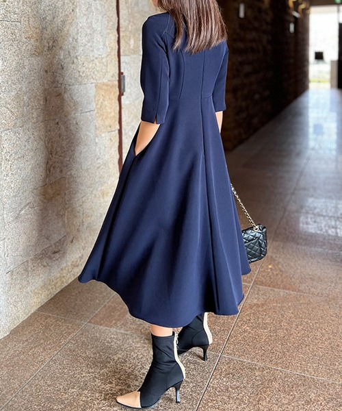 ST.ROONEY（セントルーニー）の「クレリックフレアワンピース【低身長・小柄女性向け】（ワンピース・レディース・ブラック/ネイビー/ベージュ・XS/S）」の18枚目の写真