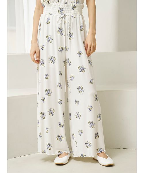 gelato pique（ジェラートピケ）の「花柄ロングパンツ（ルームウェア