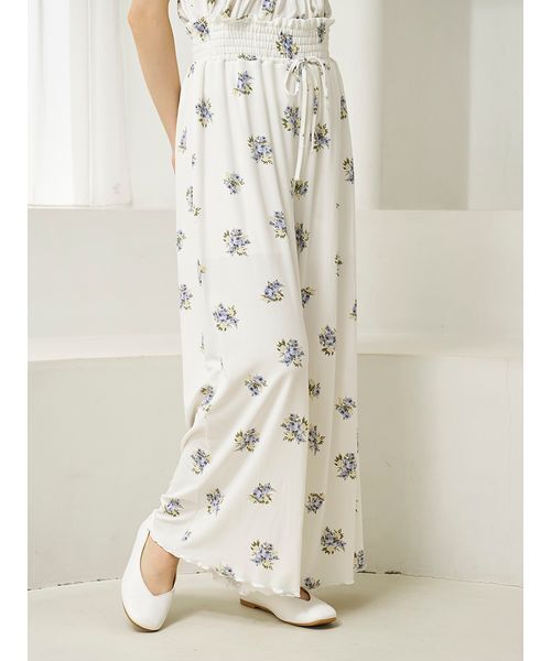gelato pique（ジェラートピケ）の「花柄ロングパンツ（ルーム