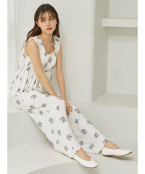 ジェラピケ パジャマ(上下) 花柄 gelato pique（ジェラートピケ）の「小花柄プルオーバー（ルーム
