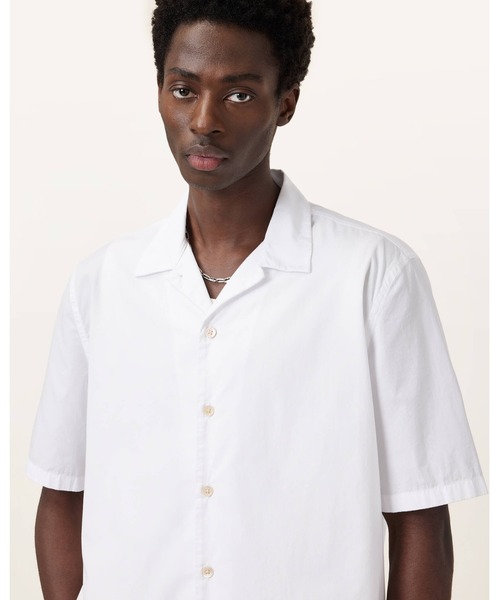 ALLSAINTS(オールセインツ)の「NYON SHORT SLEEVE SHIRT | NYON 半袖 シャツ(シャツ/ブラウス・メンズ・ホワイト・S/M/L/XS)」の2枚目の写真