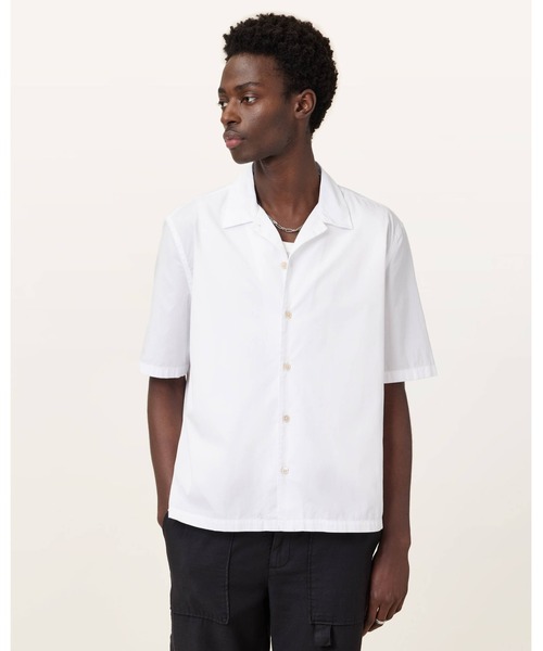 ALLSAINTS(オールセインツ)の「NYON SHORT SLEEVE SHIRT | NYON 半袖 シャツ(シャツ/ブラウス・メンズ・ホワイト・S/M/L/XS)」の4枚目の写真