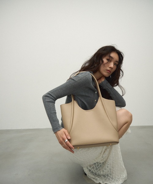 Cord tote bag with pouch / ポーチ付コードトートバック