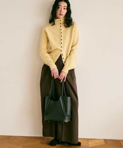 Lutim by u(ルチバイユー)の「Cord tote bag with pouch / ポーチ付コードトートバック(トートバッグ・レディース・キャメル/ベージュ/ブラック/アイボリー/ブラウン・FREE)」の18枚目の写真