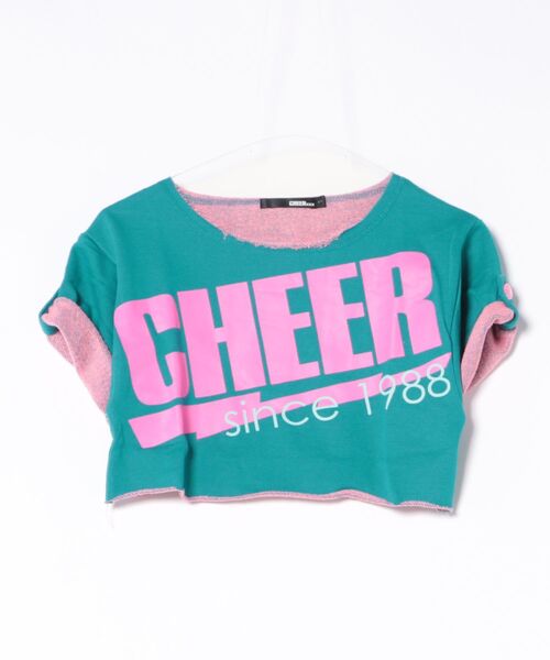 CHEER(チアー)の「スウェットショート丈トップス(Tシャツ/カットソー・レディース・ピンク/グリーン・S/M/L)」の12枚目の写真