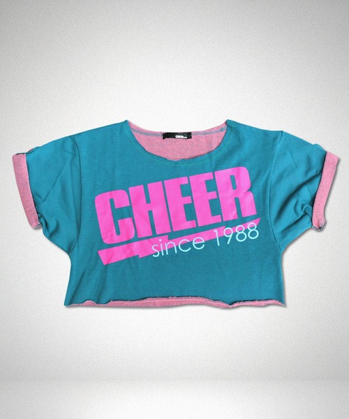 CHEER(チアー)の「スウェットショート丈トップス(Tシャツ/カットソー・レディース・ピンク/グリーン・S/M/L)」の4枚目の写真