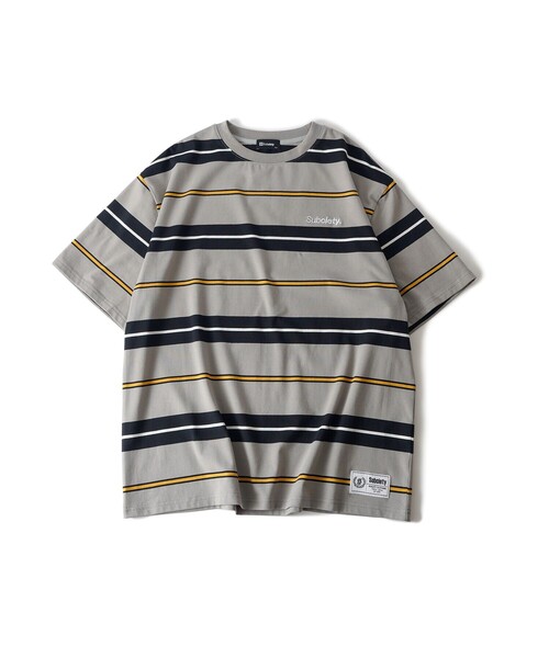 Subciety(サブサエティ)の「Border tee(Tシャツ/カットソー・メンズ・ブラック/パープル/グレー・SMALL/MEDIUM/LARGE/X-LARGE/XX-LARGE)」の16枚目の写真