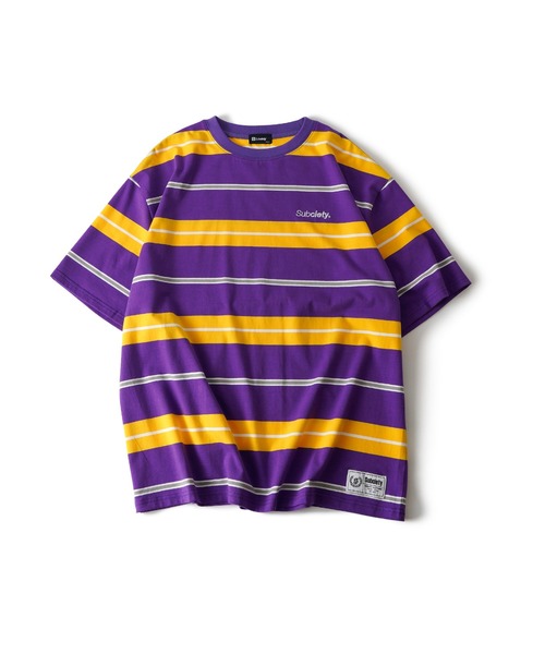 Subciety(サブサエティ)の「Border tee(Tシャツ/カットソー・メンズ・ブラック/パープル/グレー・SMALL/MEDIUM/LARGE/X-LARGE/XX-LARGE)」の11枚目の写真