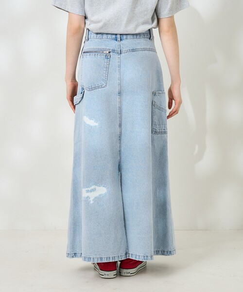 FREAK'S STORE（フリークスストア）の「クロスディテールペインターダメージスカート/デニムスカート（デニムスカート・レディース・サックスブルー・SMALL/MEDIUM）」の11枚目の写真