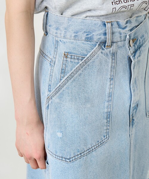 FREAK'S STORE（フリークスストア）の「クロスディテールペインターダメージスカート/デニムスカート（デニムスカート・レディース・サックスブルー・SMALL/MEDIUM）」の13枚目の写真