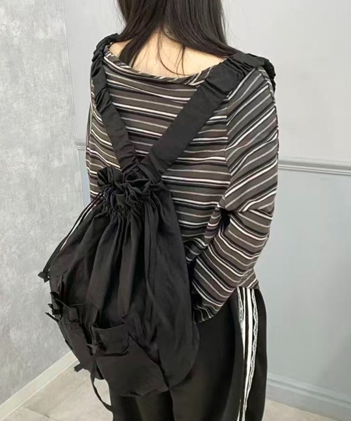 セール】ギャザーショルダーナップザック（バックパック/リュック