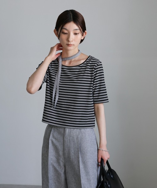 select MOCA(セレクトモカ)の「ダブルベルトワイドパンツ(スラックス・レディース・グレー/ブラック・MEDIUM/LARGE)」の22枚目の写真