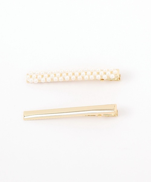 niko and...（ニコアンド）の「ビーズ2Pヘアクリップ（バレッタ/ヘアクリップ・レディース・グレー/イエロー・0）」の2枚目の写真