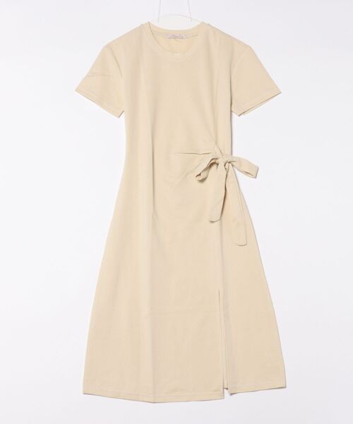 BANICO（バニコ）の「ウエストリボン付きカットソーワンピース (SS)（ワンピース・レディース・ベージュ/ブラック・MEDIUM/LARGE）」の8枚目の写真