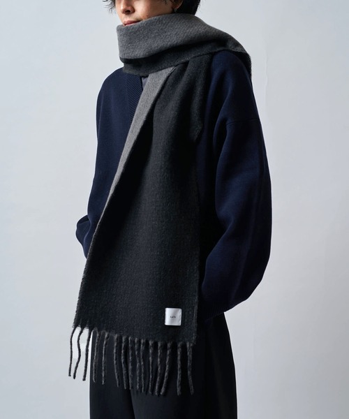 Lui's（ルイス）の「ソフトタッチボリュームロングリバーシブルマフラー（マフラー・メンズ・ブラウン/ブラック・FREE）」の2枚目の写真