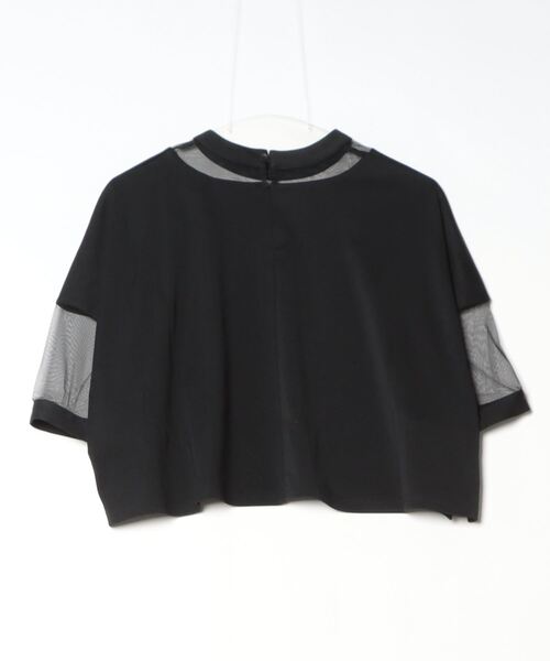 DIP IN CHOCOLATE(ディップインチョコレート)の「コンビネーションシアーカットソー【DIP IN CHOCOLATE】(Tシャツ/カットソー・レディース・ブラック/ライトグレー/オフホワイト・F)」の4枚目の写真