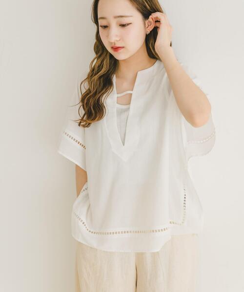 ITEMS URBANRESEARCH（アイテムズ アーバンリサーチ）の「ハンカチーフデザインブラウス（シャツ/ブラウス・レディース・ブラック/ホワイト・FREE）」の10枚目の写真