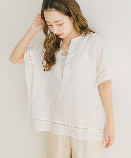 ITEMS URBANRESEARCH（アイテムズ アーバンリサーチ）の「ハンカチーフデザインブラウス（シャツ/ブラウス・レディース・ブラック/ホワイト・FREE）」の11枚目の写真