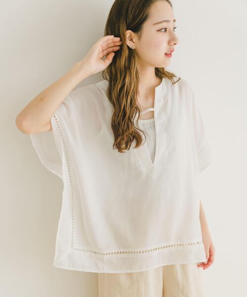 ITEMS URBANRESEARCH（アイテムズ アーバンリサーチ）の「ハンカチーフデザインブラウス（シャツ/ブラウス・レディース・ブラック/ホワイト・FREE）」の12枚目の写真