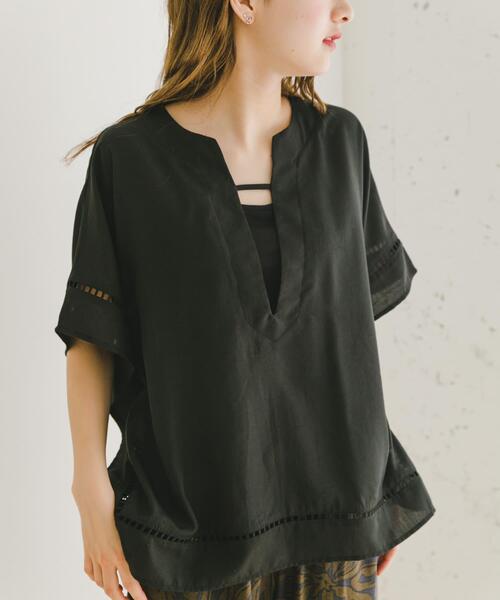 ITEMS URBANRESEARCH（アイテムズ アーバンリサーチ）の「ハンカチーフデザインブラウス（シャツ/ブラウス・レディース・ブラック/ホワイト・FREE）」の19枚目の写真