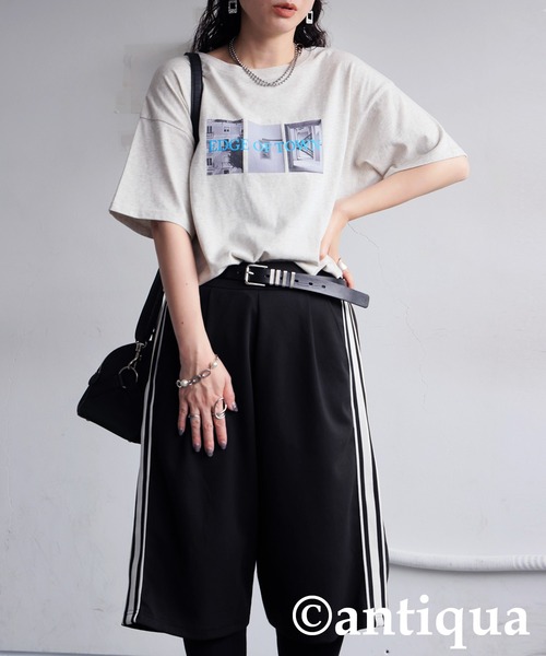 antiqua(アンティカ)の「ポンチハーフパンツ(その他パンツ・レディース・ネイビー/グレー/ブラック・ONESIZE)」の7枚目の写真