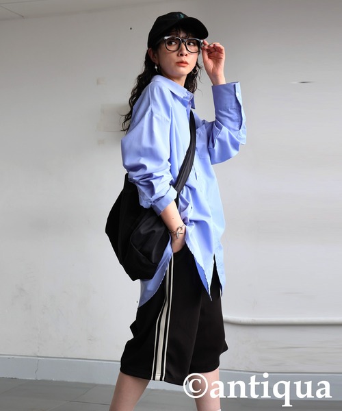 antiqua(アンティカ)の「ポンチハーフパンツ(その他パンツ・レディース・ネイビー/グレー/ブラック・ONESIZE)」の8枚目の写真
