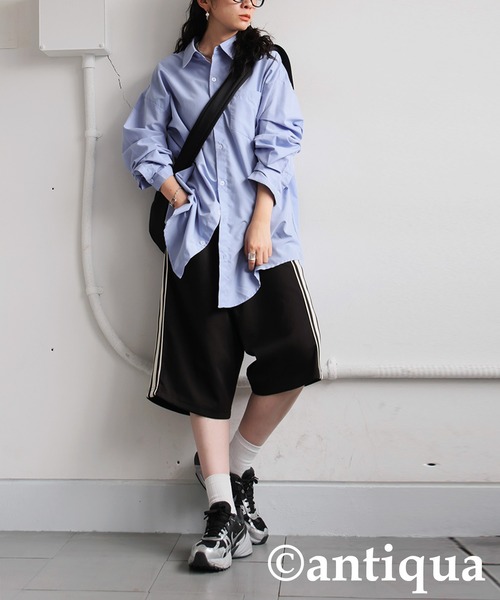 antiqua(アンティカ)の「ポンチハーフパンツ(その他パンツ・レディース・ネイビー/グレー/ブラック・ONESIZE)」の12枚目の写真