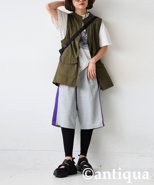 antiqua(アンティカ)の「ポンチハーフパンツ(その他パンツ・レディース・ネイビー/グレー/ブラック・ONESIZE)」の17枚目の写真