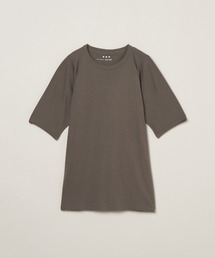 three dots（スリードッツ）の「オーガニックコットンニット スリム（Tシャツ/カットソー）」