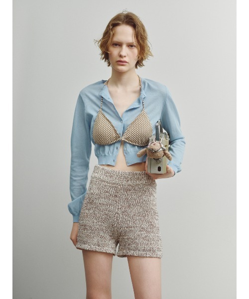 SNIDEL（スナイデル）の「Sustainableニットショートパンツ（その他パンツ・レディース・ピンク/ベージュ/アイボリー・FREE）」の15枚目の写真