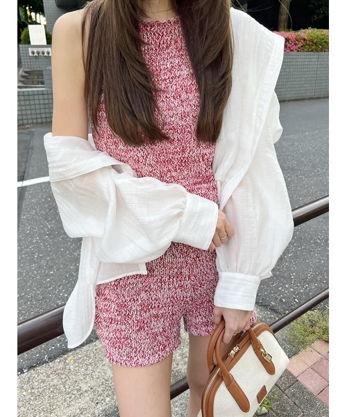 SNIDEL（スナイデル）の「Sustainableニットショートパンツ（その他パンツ・レディース・ピンク/ベージュ/アイボリー・FREE）」の21枚目の写真