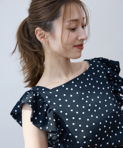 Maglie le cassetto（マーリエ ル カセット）の「【M Maglie le cassetto×吉田理紗コラボ】大人の甘辛サロペット（サロペット/オーバーオール・レディース・ネイビー/ブラック・7号/9号/5号）」の12枚目の写真