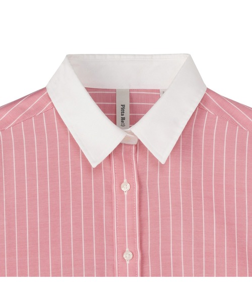 TOKYO SHIRTS（トウキョウシャツ）の「【Pitta Re:)】 レディースカジュアルシャツ Wガーゼ 七分袖 綿100%（シャツ/ブラウス・レディース・ピンク・S/M/L/LL）」の3枚目の写真