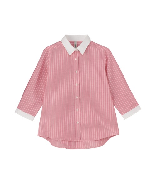 TOKYO SHIRTS(トウキョウシャツ)の「【Pitta Re:)】ふわっとガーゼシャツ 七分袖 綿100% レディースカジュアルシャツ(シャツ/ブラウス・レディース・ピンク・S/M/L/LL)」の8枚目の写真