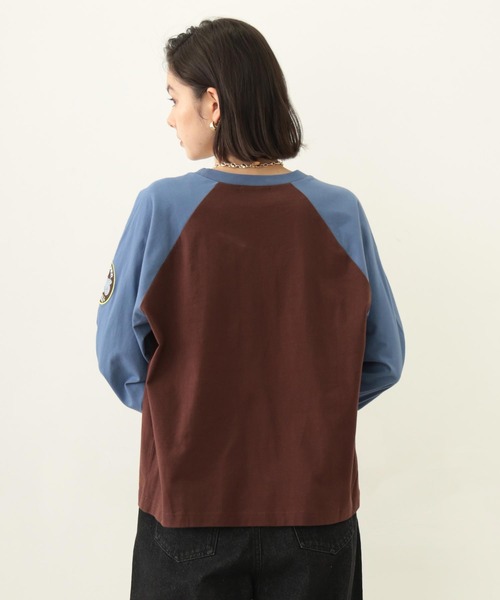 MILKFED.（ミルクフェド）の「LOGO PATCH B/B TEE（Tシャツ/カットソー・レディース・ホワイト/ブラウン/オートミール・M/L）」の6枚目の写真