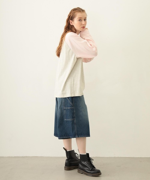 MILKFED.（ミルクフェド）の「LOGO PATCH B/B TEE（Tシャツ/カットソー・レディース・ホワイト/ブラウン/オートミール・M/L）」の17枚目の写真