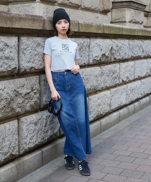 DURAS（デュラス）の「フロントスリットデニムスカート（デニムスカート・レディース・インディゴブルー・MEDIUM/SMALL）」の4枚目の写真