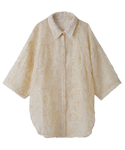 Soiunique（スワユニーク）の「コード刺繍メッシュデザイン半袖シャツ ［Soiunique］（シャツ/ブラウス・レディース・ホワイト・FREE）」の17枚目の写真