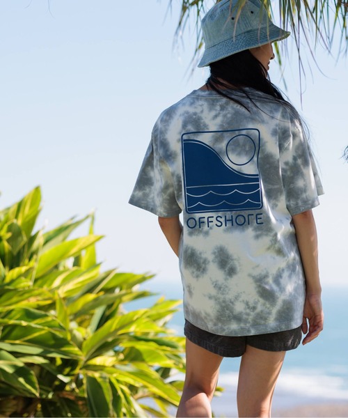 OFFSHORE(オフショア)の「TIE DYE LOGO TEE/オフショア タイダイ染め ロゴティーシャツ(Tシャツ/カットソー・メンズ・ライトグリーン/ライトグレー/ライトブルー・M/S/XL/L)」の2枚目の写真