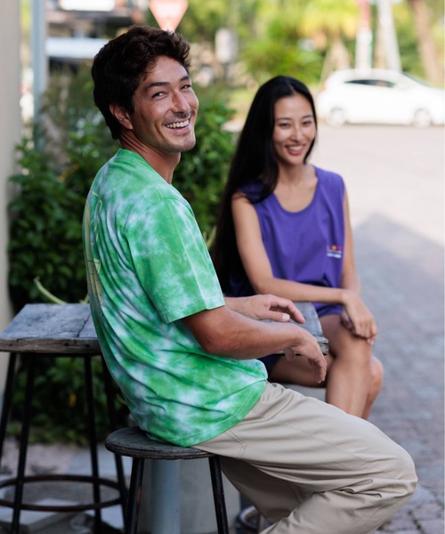 OFFSHORE(オフショア)の「TIE DYE LOGO TEE/オフショア タイダイ染め ロゴティーシャツ(Tシャツ/カットソー・メンズ・ライトグリーン/ライトグレー/ライトブルー・M/S/XL/L)」の18枚目の写真