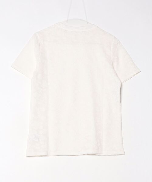 Per sist ence(パーシエンス)の「フラワーシアーレース半袖トップス(Tシャツ/カットソー・レディース・ホワイト/ブラック・ONE SIZE)」の3枚目の写真